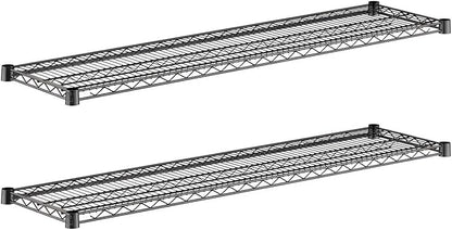 2-Pack Black 14" x 54" Additional Wire Shelf for Shelving Units, Replacement Shelves for Wire Rack