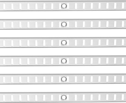 VEVOR Shelf Pilaster, 36.3-inch 8 Pack, Adjustable Shelf Brackets Steel Mortise Mount Pilaster Strip Standards with 32 Screws, Suitable for Wall Shelving System Cabinet Closet Organization