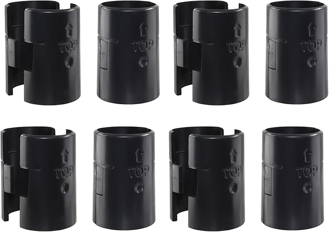 Hordion 24Pcs Wire Shelf Clips, Plastic Shelf Lock Clips for 1 Inch Post- Shelving Sleeves Replacements, Shelves Accessories for Wire Shelving System (Black)
