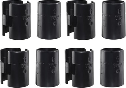 Hordion 24Pcs Wire Shelf Clips, Plastic Shelf Lock Clips for 1 Inch Post- Shelving Sleeves Replacements, Shelves Accessories for Wire Shelving System (Black)