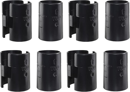 Hordion 24Pcs Wire Shelf Clips, Plastic Shelf Lock Clips for 1 Inch Post- Shelving Sleeves Replacements, Shelves Accessories for Wire Shelving System (Black)