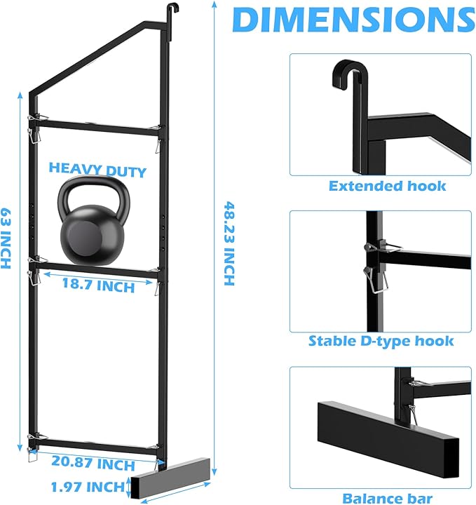 Heavy Duty Shipping Container Shelving Bracket Kit (4-Pack) - 3-Tier Hanging Shelving Rack (19" D x 62" H), Universal Cargo Container Brackets