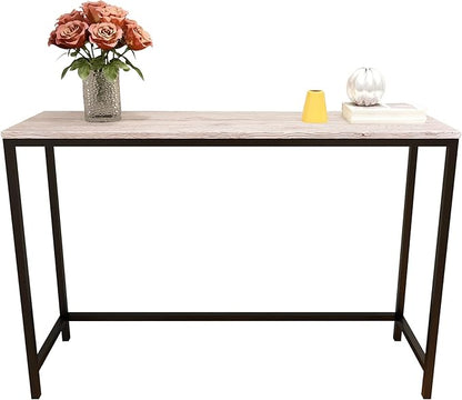 HOMERECOMMEND Console Table for Entryway Narrow Sofa Tables Entryway Table Rustic Narrow Entrance Console Tables Front Door Console Table Accent Table for Living Room Corridor Hallway White Oak