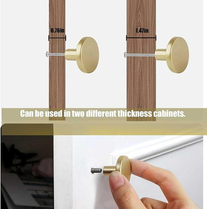 Romeda 12 Piece Drawer Knobs, Gold Cabinet Knobs with Screw, 30mm Drawer Pulls for Dresser, Kitchen, and Cabinet Drawers