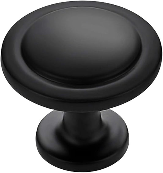 Ravinte 55 Pack 1-1/4 Inch Kitchen Cabinet Knobs Matte Black Zinc Pulls Door Handles for Dresser Drawers