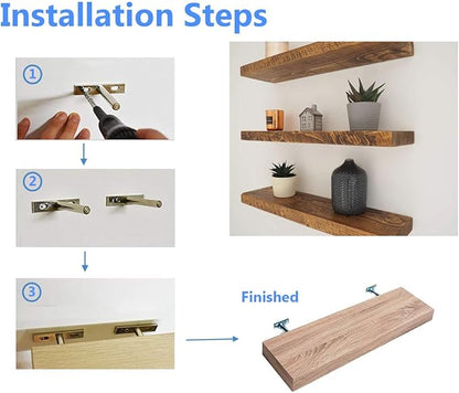 4 Inches Floating Shelf Brackets Invisible Shelf Support - 4pcs