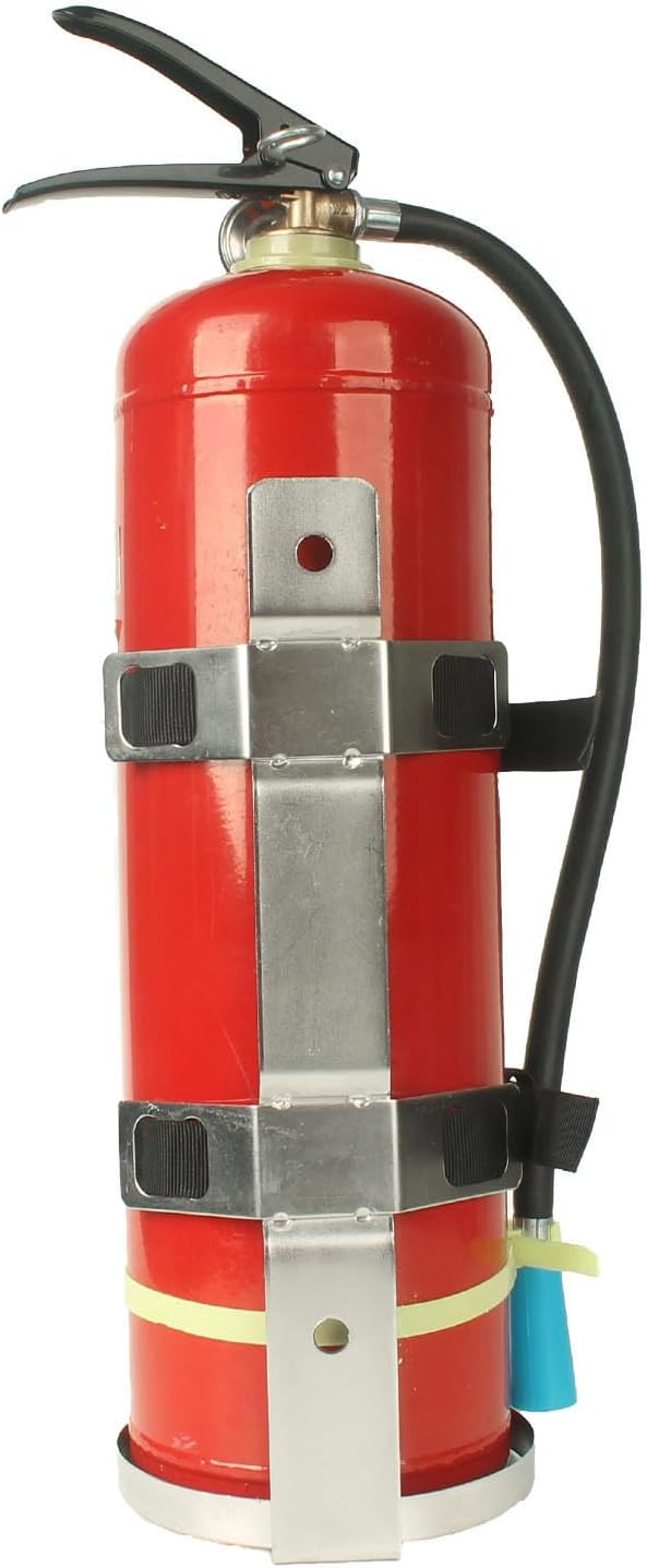 Fire Extinguisher Mount,Wall Hanging Bracket,Fire Extinguisher Holder for Home, Car, RV, Truck, Mini Fire Extinguishers (5LB Stainless Steel Color 1PCS)