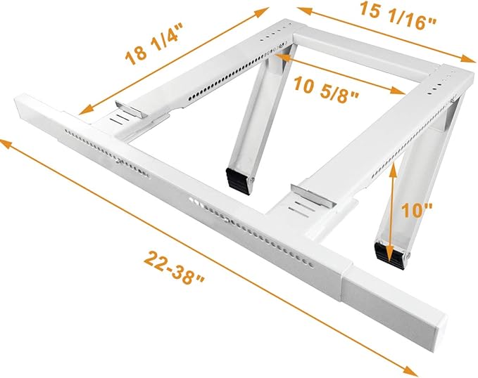 Jeacent Universal Window Air Conditioner Support Bracket No Drilling ,No Tools, Heavy-Duty Window AC Bracket Supports Up to 200lbs, Fits Single or Double Hung Windows