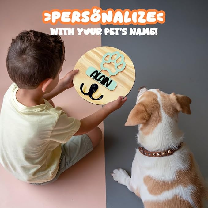 Dog Leash Holder Wall Mount, Personalized Pet Harness Hanger Paw Print Hook, Hook for Dog, Cat, Key Rack Wall Organizer, Cat Collar Organizer for Entryway, Memorial Gifts for Pet Lover