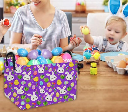 Easter Basket for Kids Gift Baskets Empty Baby Easter Basket for Boys and Girls Rectangular Toy Storage Bins Organizer Bin Box Cute room Decor for Home