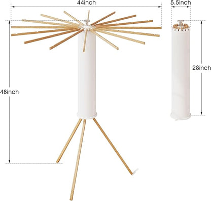 Clothes Drying Rack Foldable,Laundry Drying Rack,Drying Rack Clothing(16 Wood Poles),Clothes Hanger Rack,Laundry Rack Folding,Collapsible,Retractable