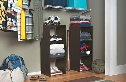 ClosetMaid #8956 Stackable 31in. Vertical Organizer, Espresso