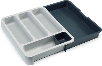 Joseph Joseph 85042 DrawerStore Expandable Cutlery Tray, Gray