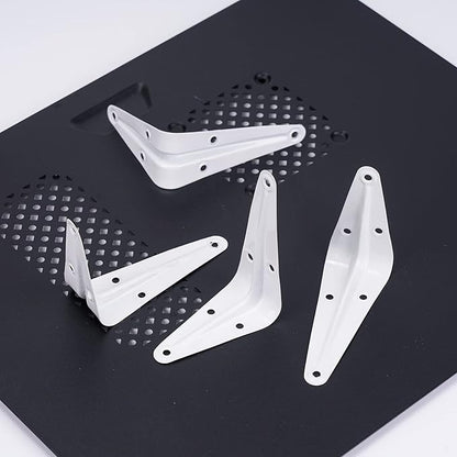12 Pack Shelf Brackets White Heavy Duty L Brackets Metal Floating Shelf Brackets Hardware Brace Brackets Wall Mount Angle Corner Support for Christmas Shelves Hanging Floating Shelves Brack Wood