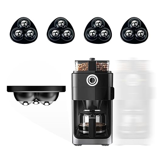 Appliance Casters - Furniture Sliders & Appliance Rollers for Kitchen, Coffee Machine, Blender, Oven - Helps Mom or Wife Easily Solve Countertop Sliding (Black, 4pcs)