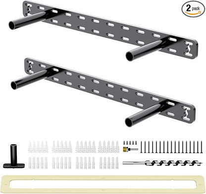 2pcs Floating Shelf Hardware Heavy Duty Hidden Shelf Brackets Support,Wall Mounting Invisible Floating Shelves Bracket with Jig (18" x 4" x 1.5" with Tools)