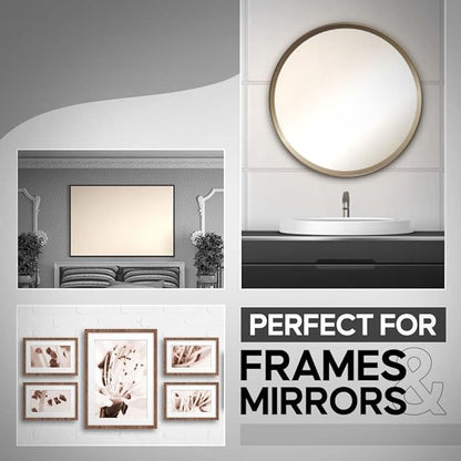 Versatile 6 inch 3 Pairs French Cleat Hanger Heavy Duty - Mirror Brackets for Wall Mounting - Aluminium French Cleat Mirror Hanging Kit (Supports Upto 60 lbs)