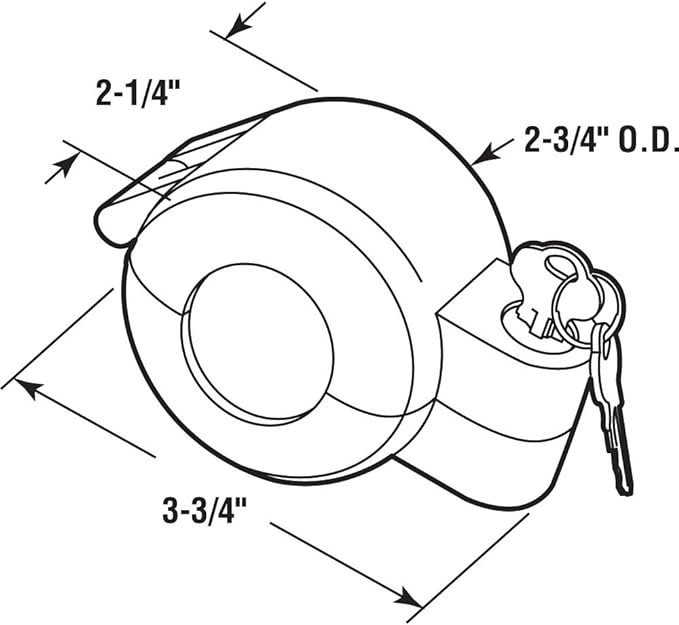 Prime-Line S 4180 Door Knob Lock-Out Device – Prevents Turning of Door Knob and Access to Keyhole, Can be Used for Home Rentals, Evictions, Job Sites & More – Keyed Alike, Diecast, Gray (Single Pack)