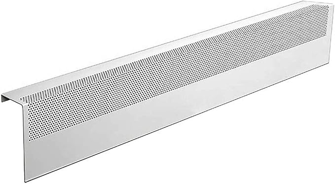 Baseboarders Basic Series 3 ft (36 in) Galvanized Steel Slip-On Baseboard Heater Cover, Rust Resistant, White, for Hydronic Hot-Water Systems