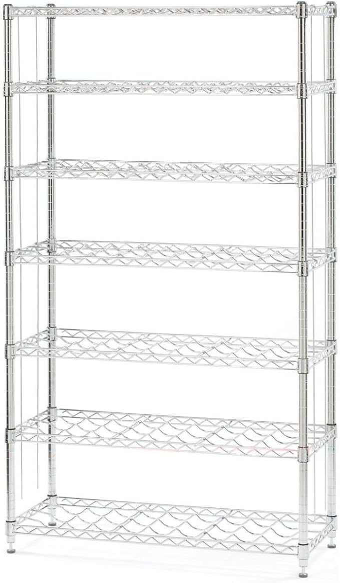 Soro Essentials- Set of 4 Stainless Steel Foot and 3/8"-16 Threaded Insert Wire Shelving Unit Post Leveler - Leveler for Wire Shelving Rack for Kitchen Storage for Precise Height Adjustments