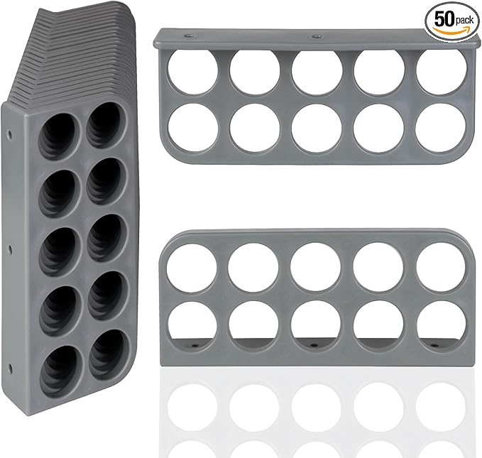 50Pack Cable Chase Wire Bracket,Cable Chase Bracket Support Organizer for NMB,Wire Stackers Keep Electrical Cord Tidy Clean&Save Time Space Labor,1" with 10-Hole Design