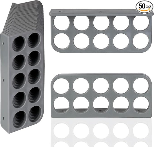 50Pack Cable Chase Wire Bracket,Cable Chase Bracket Support Organizer for NMB,Wire Stackers Keep Electrical Cord Tidy Clean&Save Time Space Labor,1" with 10-Hole Design
