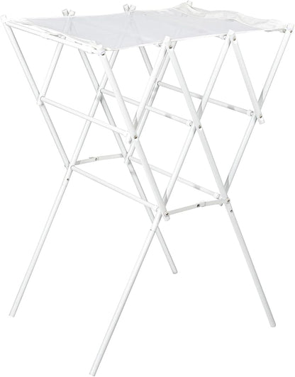 Household Essentials Clothes Drying Rack, Foldable, Expandable and Collapsible Laundry Drying Rack, White