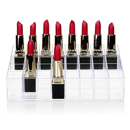 HBlife 2Pack Lipstick Holder, 40 Spaces Clear Acrylic Lipstick Organizer Display Stand for Cosmetic Makeup Organizer