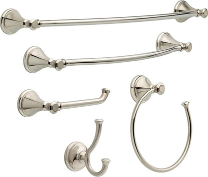 Delta Cassidy (1-Pack) Towel Hooks Brilliance Stainless Steel Double Bathroom J Hooks Wall Mounted for Robes & Towels Hand Towel Hook Holder Kitchen, Bathroom Accessories 79735-SS