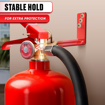 Fire Extinguisher Mount Brackets Set of 8, Heavy Duty Wall Mount Hook 2.36 x 1.57 x 2.36 in, Screws Anchors and Gaskets, Quick Install Holder, Supports up to 20 lb for Garage Workshop Home Cabinet Use