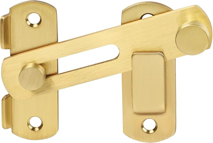 Alise 4 inch Flip Latch Gate Latches, Safety Door Lock for Barn Wood Fence Sliding French Doors,Heavy Duty SUS304 Stainless Steel Gate Hardware Gold Finish,MS9500-G