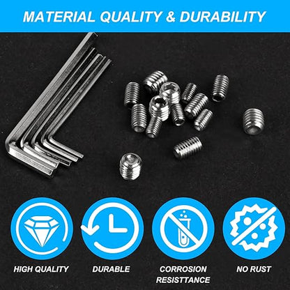 80 pcs Set Screws, Set Screws Assortment Kit, Grub Screws M3 M4 M5 M6 M8 for Home Repair, Repair Furniture, Electronic Product, Install Door Lock, DIY, Fixtures, 12 Sizes