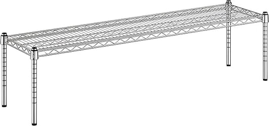 14" x 54" x 14" Chrome Wire Storage Shelf, Dunnage Rack, Commercial 1 Tier Small Shelf