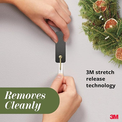 Command Mixed Hooks Pack, 10 Soot, 12 Strips (2 Medium Hooks, 8 Spring Clips), for Hanging Christmas Decorations