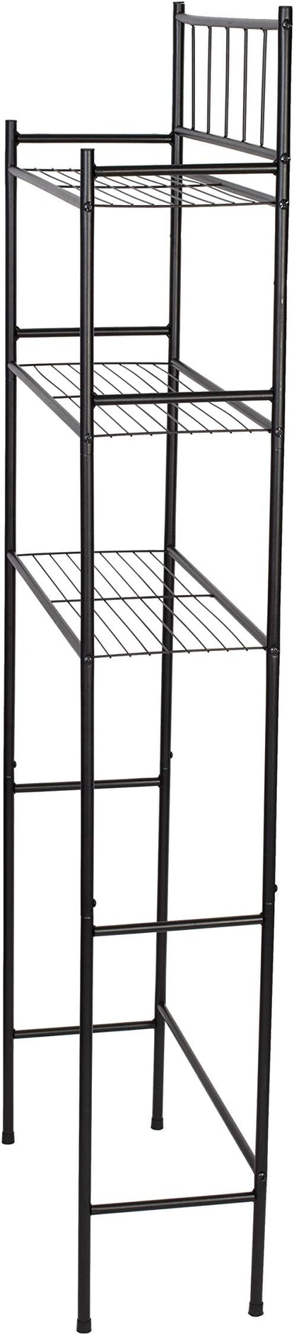 Honey-Can-Do 3 tier Over-The-Toilet Space Saver Shelving Unit, Black BTH-09022 Black