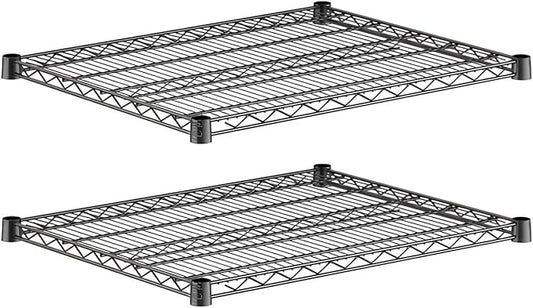 2-Pack Black 24" x 30" Additional Wire Shelf for Shelving Units, Replacement Shelves for Wire Rack