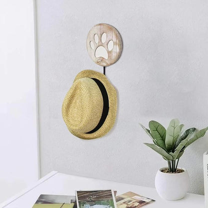 Vintage Style Dog Paw Wall Mounted Dog Leash Hooks Rustic Farmhouse Leash Holder Hook for Dog Leash on Wall
