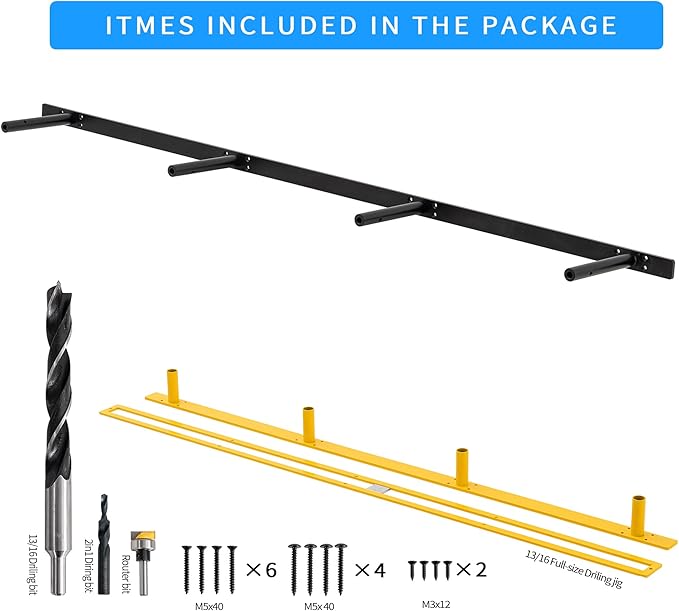 Floating Shelf Bracket ,Hidden Shelf Brackets (53 inch Premium kit)