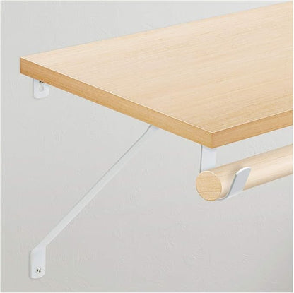 Nuk3y Heavy Duty Adjustable Shelf Rod Support Bracket (White)