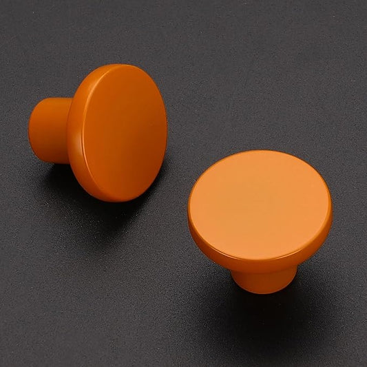 Ravinte 20 Pack Cabinet Knobs Orange Kitchen Cabinet Knobs Round Dresser Drawer Pulls Closet Door Pulls 1-1/5 Inch
