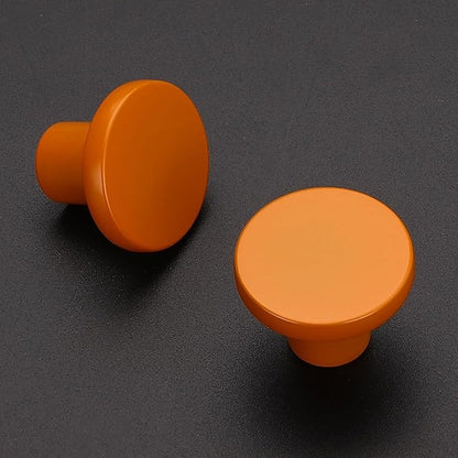 Ravinte 3 Pack Cabinet Knobs Orange Kitchen Cabinet Knobs Round Dresser Drawer Pulls Closet Door Pulls 1-1/5 Inch