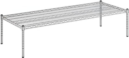 24" x 60" x 14" Chrome Wire Storage Shelf, Dunnage Rack, Commercial 1 Tier Small Shelf