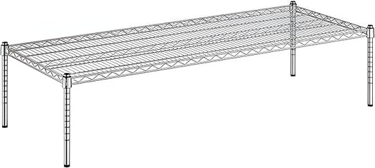 24" x 60" x 14" Chrome Wire Storage Shelf, Dunnage Rack, Commercial 1 Tier Small Shelf