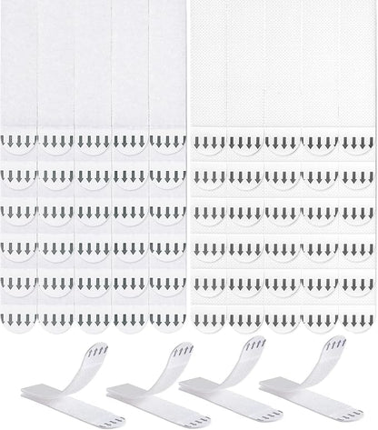 Sinnsally Large Picture Hanging Strips Heavy Duty,32-Pairs(64 Strips) Sticky Picture Hangers for Walls Hanging Without Nail,Damage Free No Nails Refill Adhesive Poster Frame Mounting,White
