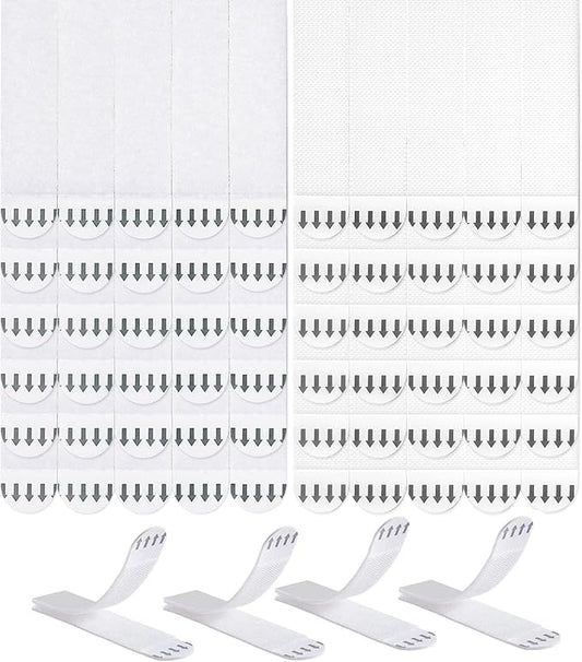 Sinnsally Large Picture Hanging Strips Heavy Duty,32-Pairs(64 Strips) Sticky Picture Hangers for Walls Hanging Without Nail,Damage Free No Nails Refill Adhesive Poster Frame Mounting,White