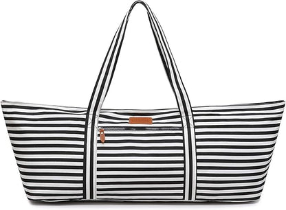 Large Yoga Mat Bag for Women Men, Travel Gym Bag for Pilates Office Beach Workout, Yoga Mat Tote Carrier with Mat Strap for 1/4" 1/2" Thick Exercise Yoga Mat