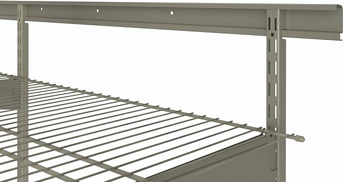 ClosetMaid ShelfTrack Nickel Hang Track Rail, Closet System Hardware, 40 in., Durable Steel for Closets, Pantries, Utility, Laundry