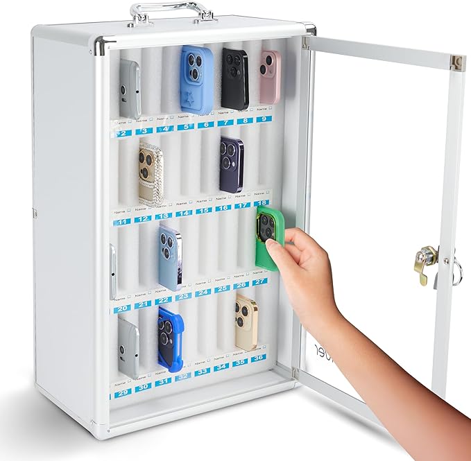 Bulk Supply – Pallet of 40 Cell Phone Lockers | Secure 36-Slot Storage Cabinets for Classroom, Gym & Office | Portable & Wall-Mounted Organizers