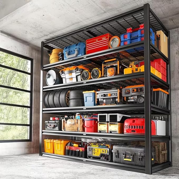 Garage Shelving, Heavy Duty Storage Shelves Metal Shelf Unit Adjustable Industrial Storage Racks for Shop,Warehouse,Basement (84 * 55 * 24, 6)