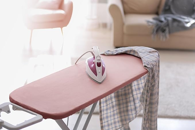 Encasa XO Ironing Board Cover and Pad 42"x14" - 4mm Felt Medium Iron Board Cover with Padding - Heat Resistant, Stain-Safe Dye, Non Slip Elastic Bungee Cord Tightening Iron Table Cover Mauve
